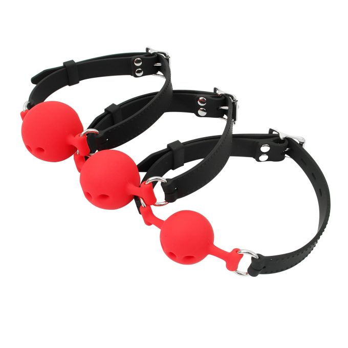 Banoch ballgag siliconen rood trio scaled scaled