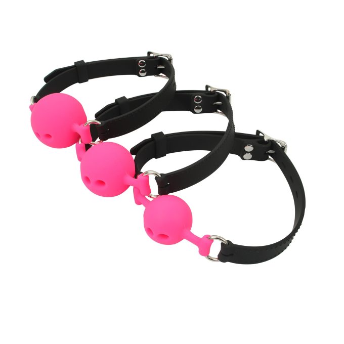 Banoch ballgag siliconen roze maten small medium en large scaled scaled