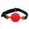 Banoch ballgag siliconen small rood O 35 cm 5 scaled scaled