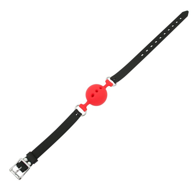 Banoch ballgag siliconen small rood O 35 cm 8 scaled scaled