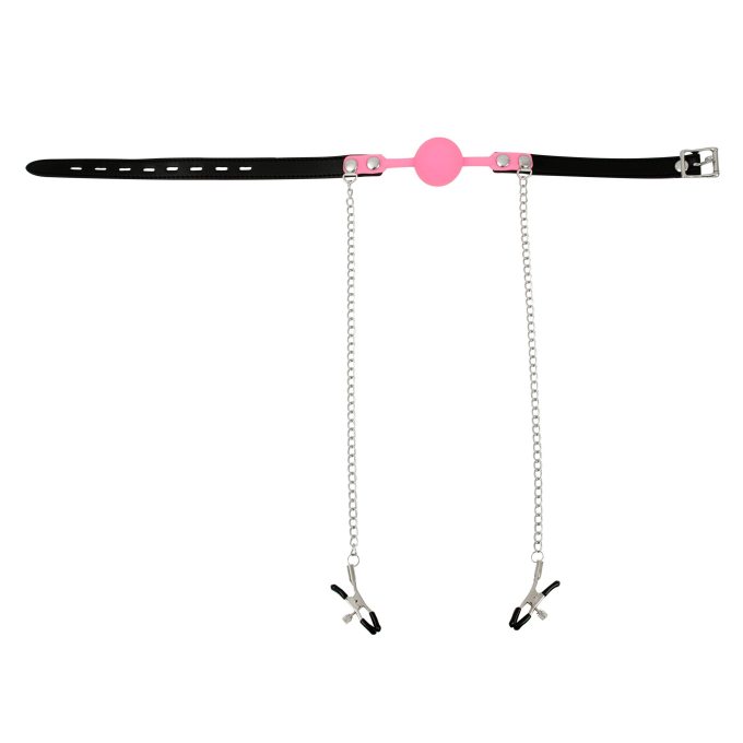 Banoch siliconen Ballgag tepelklemmen roze 1 scaled scaled