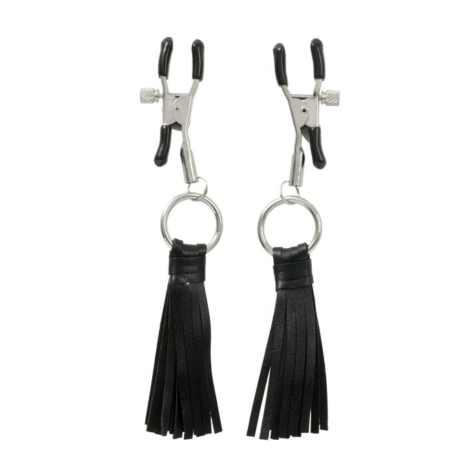 Pinch Tepelklemmen Black Tassel Verstelbaar Tepelkwastjes Zwart 4 scaled scaled