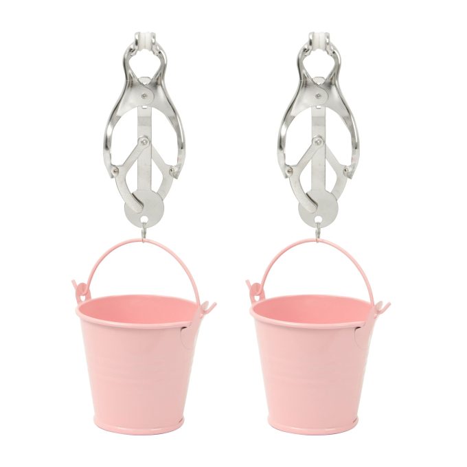Pinch Tepelklemmen Cloverclamps met emmertje roze bdsm 1 scaled scaled