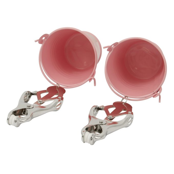 Pinch Tepelklemmen Cloverclamps met emmertje roze bdsm 5 scaled scaled