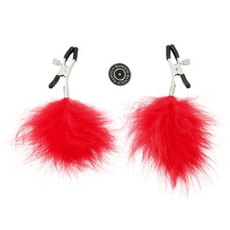 Pinch Tepelklemmen Pince de Plume Rouge Veertjes Rood 6 scaled scaled