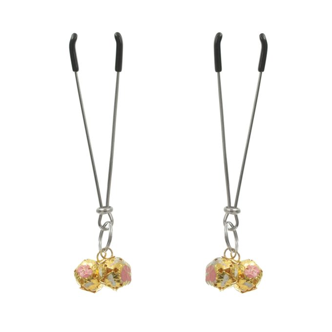 Pinch Tepelklemmen Pinces boules dOr Verstelbaar Pincet met gouden Balletjes bdsm 1 scaled scaled