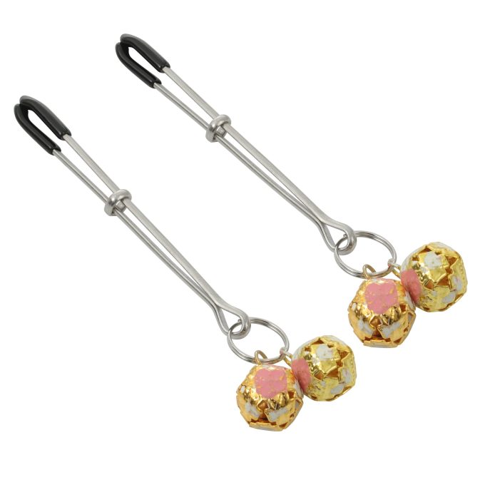 Pinch Tepelklemmen Pinces boules dOr Verstelbaar Pincet met gouden Balletjes bdsm 5 scaled scaled