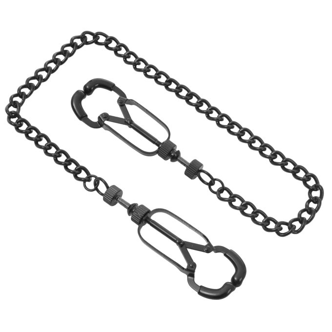 Pinch Tepelklemmen Pinces de Q. Noir bauhaus Verstelbaar Ketting Zwart 2 scaled scaled