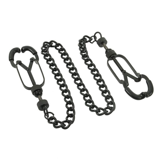 Pinch Tepelklemmen Pinces de Q. Noir bauhaus Verstelbaar Ketting Zwart 4 scaled scaled