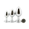 banoch zilverkleurige buttplug staand smallmedium large scaled scaled