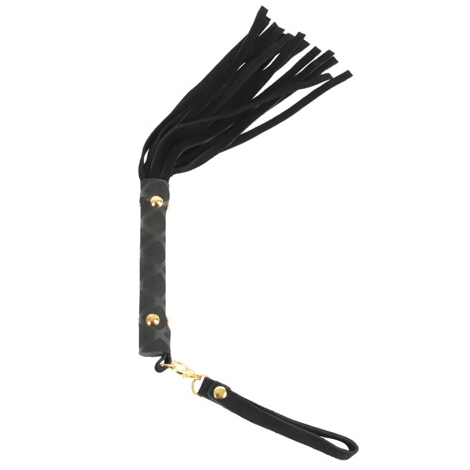 Banoch Flogger klein zwart imitatie suede zweep zacht 30 cm 2 scaled
