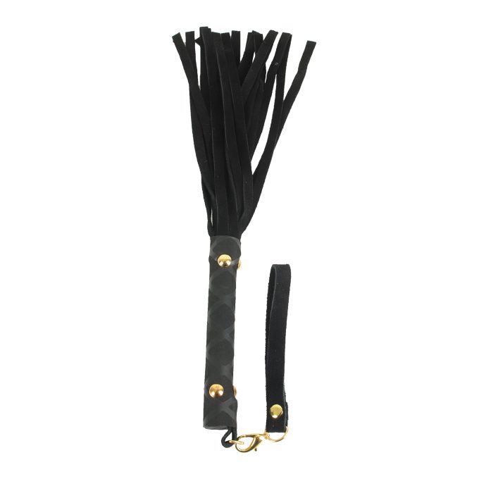Banoch Flogger klein zwart imitatie suede zweep zacht 30 cm 4 scaled