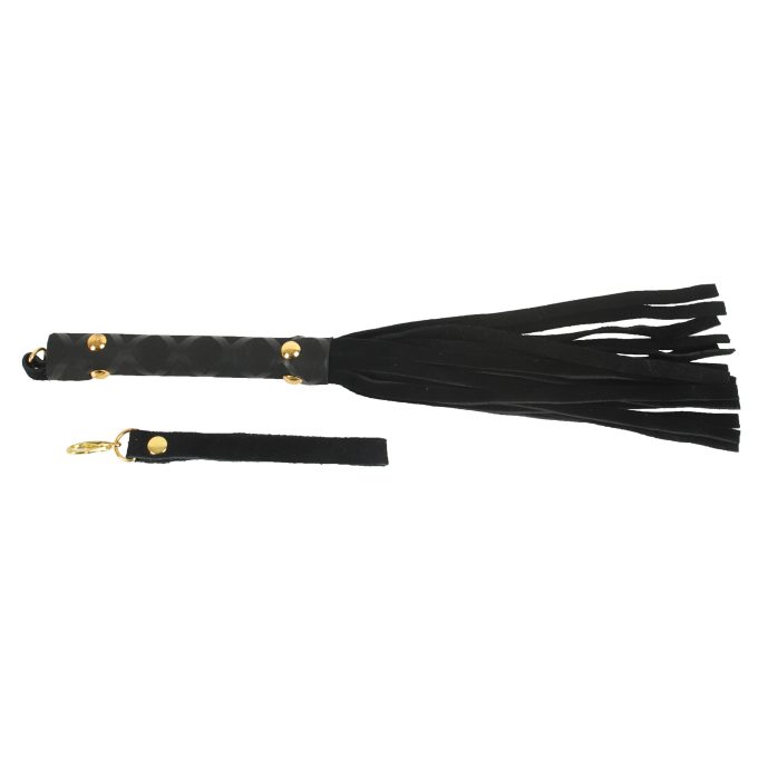 Banoch Flogger klein zwart imitatie suede zweep zacht 30 cm 5 scaled