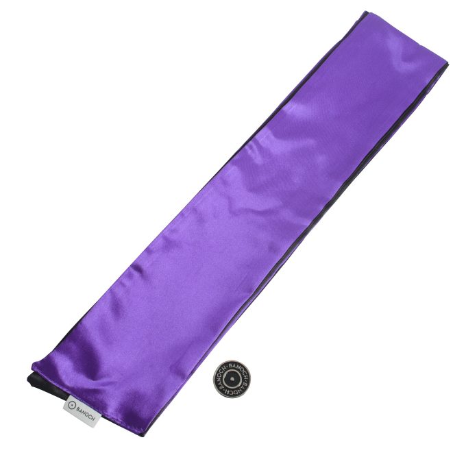 Banoch Blinddoek Zwart Paars zacht 150 cm 8 cm breed 1 scaled