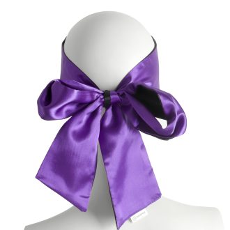 Banoch Blinddoek Zwart Paars zacht 150 cm 8 cm breed 4 scaled