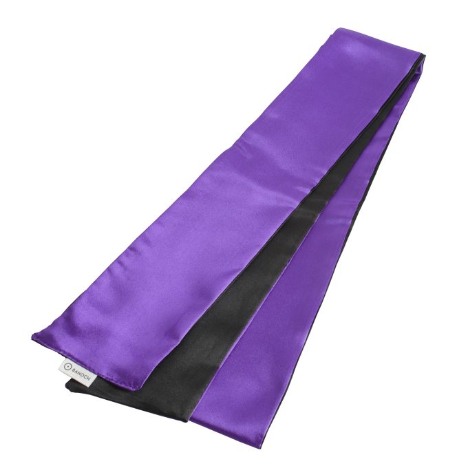 Banoch Blinddoek Zwart Paars zacht 150 cm 8 cm breed 5 scaled