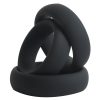 Banoch Cockring set donut trio zwart siliconen O 404550 mm 4 scaled