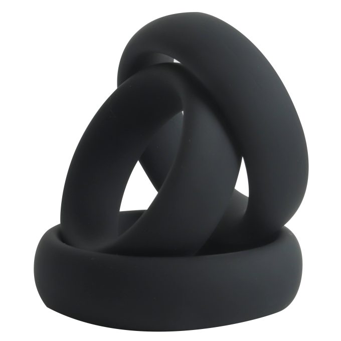 Banoch Cockring set donut trio zwart siliconen O 404550 mm 4 scaled