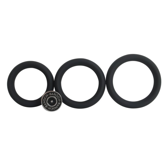 Banoch Cockring set donut trio zwart siliconen O 404550 mm 8 scaled