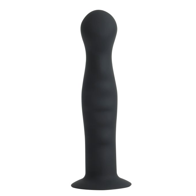 Banoch Dildo ribbel zwart siliconen met zuignap 145 cm lang max O 3 cm 3 scaled