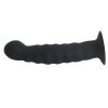 Banoch Dildo ribbel zwart siliconen met zuignap 145 cm lang max O 3 cm 5 scaled