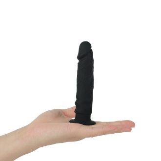 Banoch Dildo zwart siliconen met zuignap 136 cm lang O 28 cm scaled