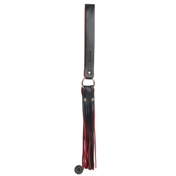 Banoch flogger flat zwart rood pu leer 50 cm BDSM 7 scaled