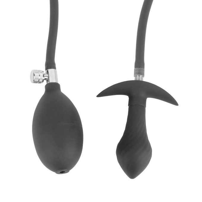 Banoch Buttplug inflatable black zwarte siliconen opblaasbare anaal plug 7 scaled