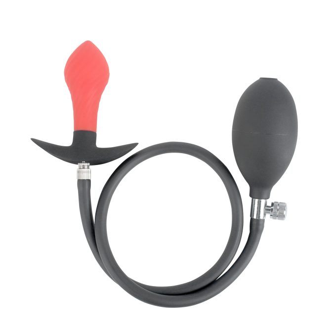 Banoch Buttplug inflatable red rode siliconen opblaasbare anaal plug 4 scaled