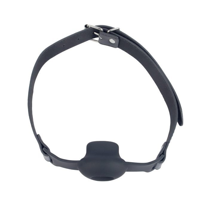 Banoch Gag open zwart siliconen verstelbare pu leren band 1 scaled