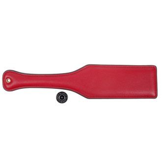 Banoch paddle roodzwart Bolle en vlakke kant imitatie leer 33 cm 7 cm BDSM 2 scaled