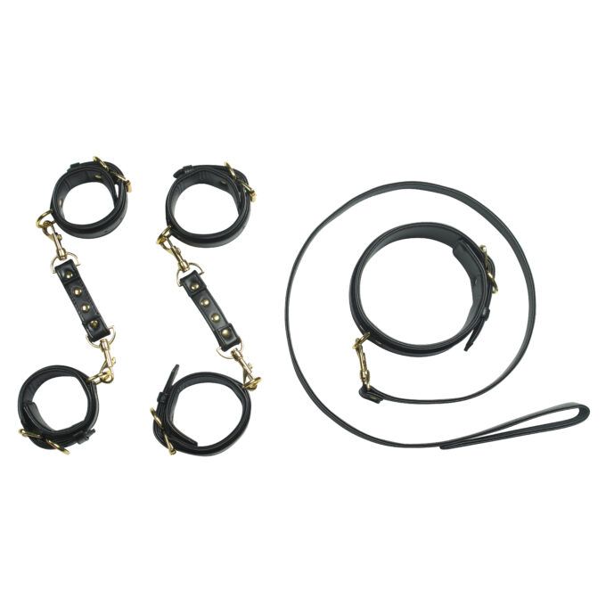 Banoch luxe bondageset zwart handboeien enkelboeien collar leash pu leer opbergtas 5 scaled Banoch luxe bondageset zwart handboeien enkelboeien collar leash pu leer opbergtas 5 scaled