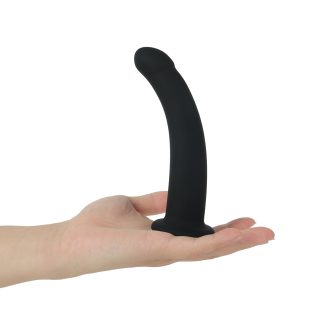 Banoch Dildo siliconen Curvzz tip zwart medium O 2.5 cm 15 cm lengte zuignap scaled
