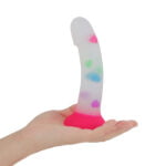 Banoch Dildo Heart siliconen met roze zuignap 17 cm lang O 32 cm 9 scaled