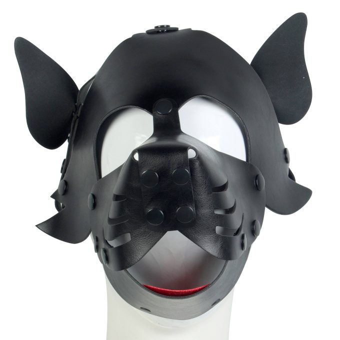 Banoch Masker Doggy zwart imitatie leer Bondage Puppy Play 1