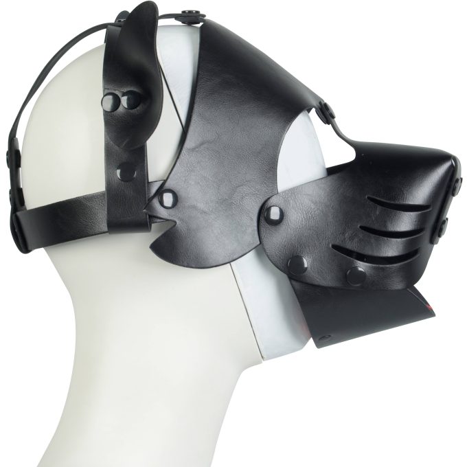 Banoch Masker Doggy zwart imitatie leer Bondage Puppy Play 3 scaled