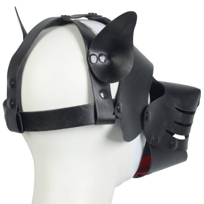 Banoch Masker Doggy zwart imitatie leer Bondage Puppy Play 4 scaled