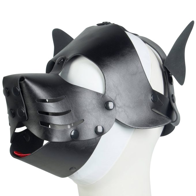 Banoch Masker Doggy zwart imitatie leer Bondage Puppy Play 7 scaled