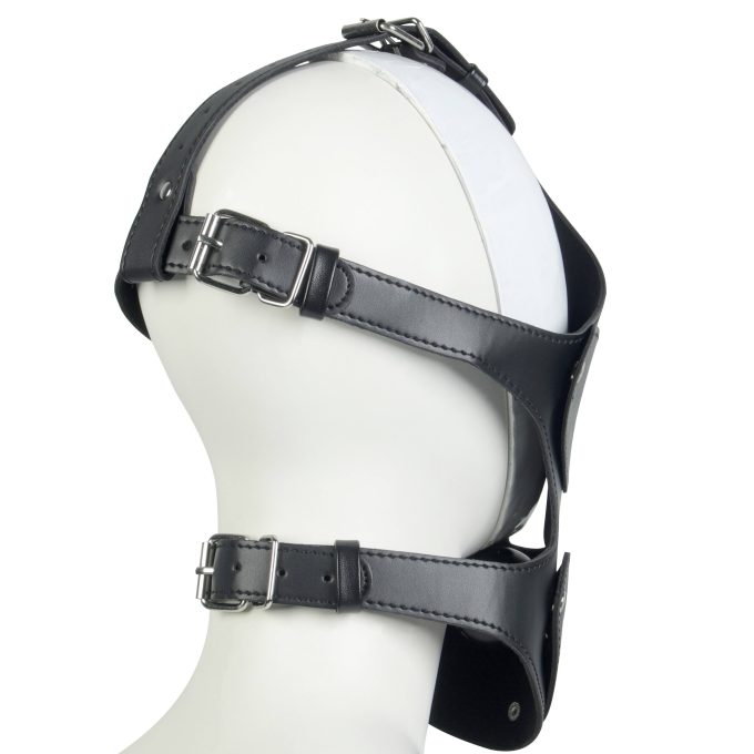 Banoch Masker Nosey Zwart imitatie leer Bondage 10 scaled
