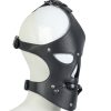 Banoch Masker Nosey Zwart imitatie leer Bondage 2 scaled