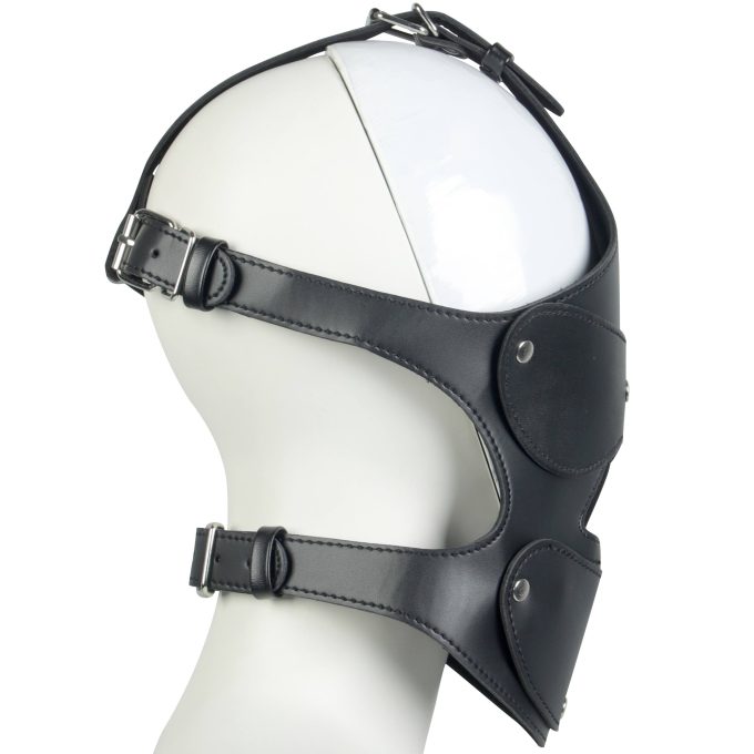 Banoch Masker Nosey Zwart imitatie leer Bondage 9 scaled