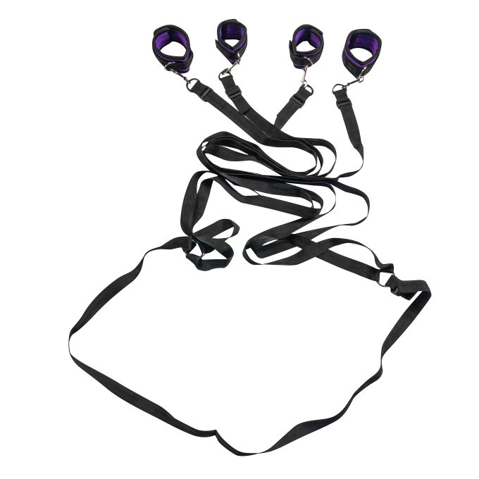 Banoch Bondageset voor onder bed stevige zachte neopreen boeien makkelijk verstelbaar paars (5) Banoch Bondageset voor onder bed stevige zachte neopreen boeien makkelijk verstelbaar paars (5)
