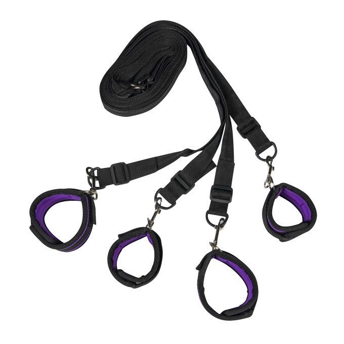 Banoch Bondageset voor onder bed stevige zachte neopreen boeien makkelijk verstelbaar paars (9) Banoch Bondageset voor onder bed stevige zachte neopreen boeien makkelijk verstelbaar paars (9)