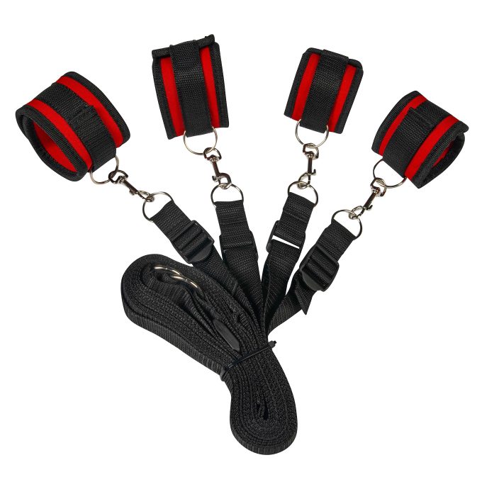 Banoch Bondageset voor onder bed stevige zachte neopreen boeien makkelijk verstelbaar rood (10) Banoch Bondageset voor onder bed stevige zachte neopreen boeien makkelijk verstelbaar rood (10)