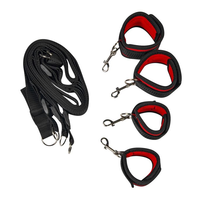 Banoch Bondageset voor onder bed stevige zachte neopreen boeien makkelijk verstelbaar rood (14) Banoch Bondageset voor onder bed stevige zachte neopreen boeien makkelijk verstelbaar rood (14)
