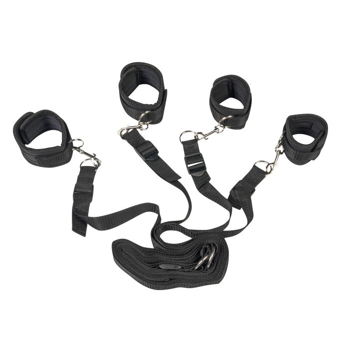 Banoch Bondageset voor onder bed stevige zachte neopreen boeien makkelijk verstelbaar zwart (6) Banoch Bondageset voor onder bed stevige zachte neopreen boeien makkelijk verstelbaar zwart (6)