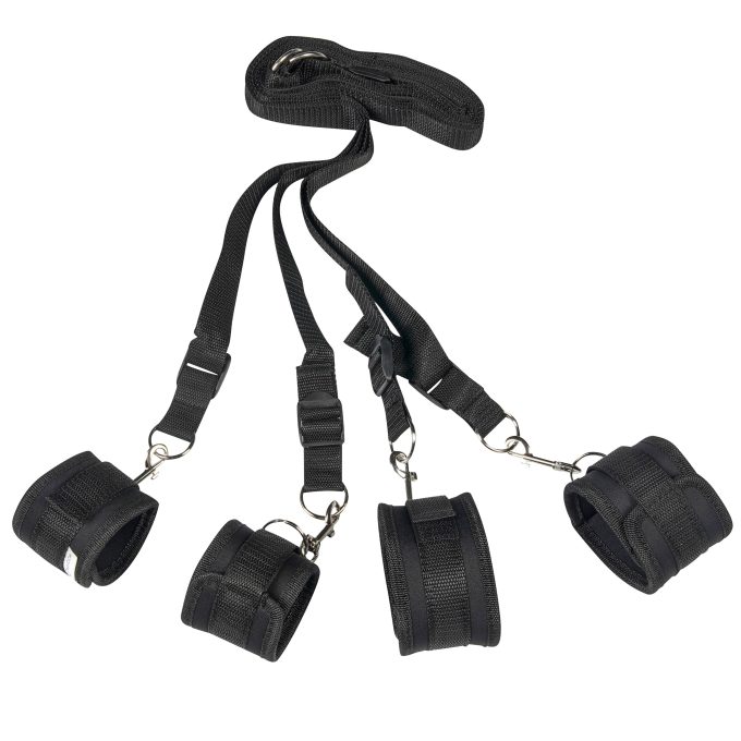 Banoch Bondageset voor onder bed stevige zachte neopreen boeien makkelijk verstelbaar zwart (8) Banoch Bondageset voor onder bed stevige zachte neopreen boeien makkelijk verstelbaar zwart (8)