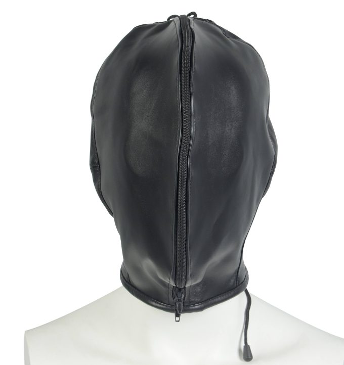 Banoch Masker Close Up zwart imitatie leer Bondage (2)