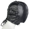 Banoch Masker Close Up zwart imitatie leer Bondage (4)