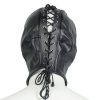 Banoch Masker Close Up zwart imitatie leer Bondage (6)